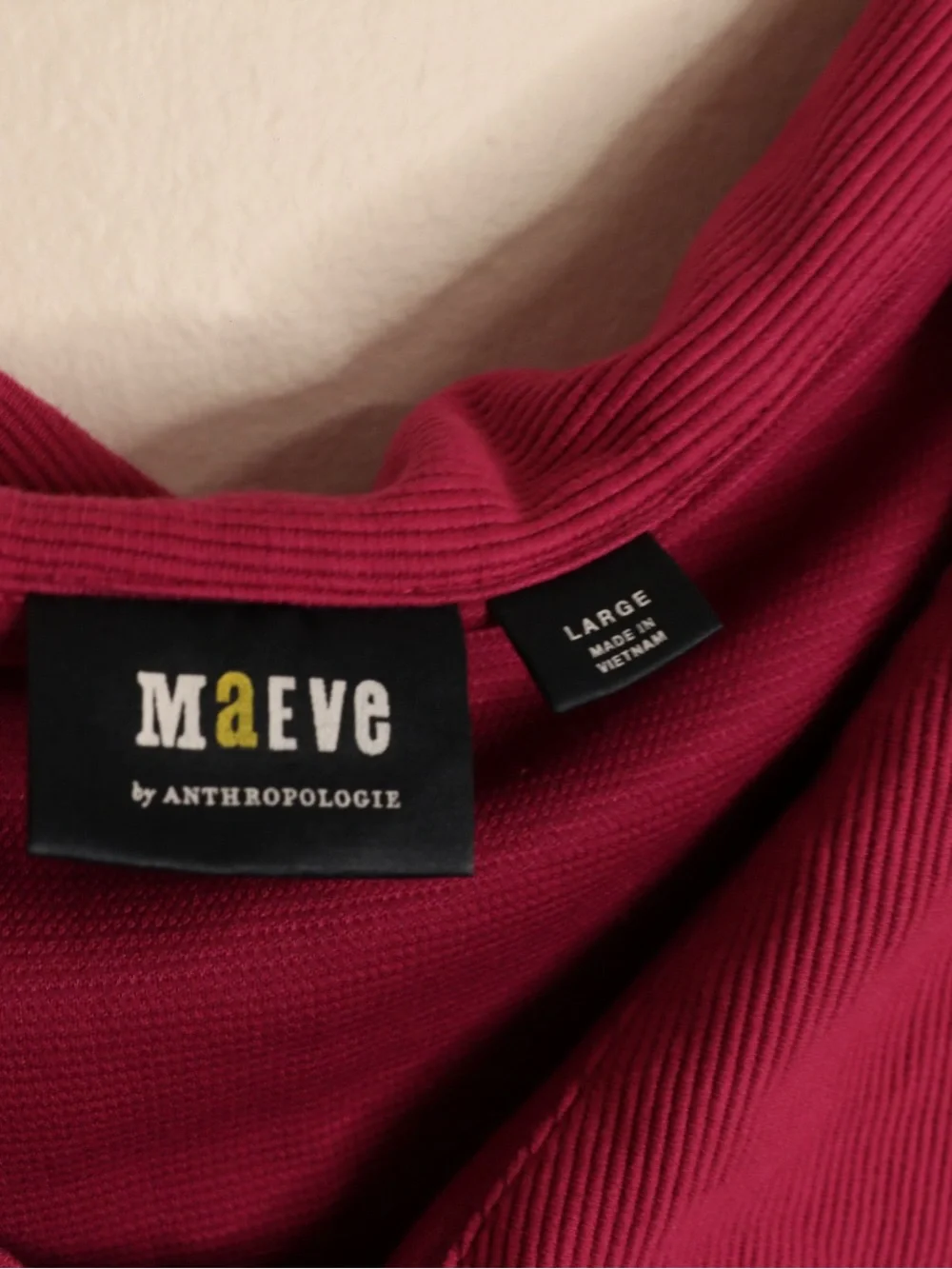 Maeve Anthropologie Magenta Off Shoulder Snap Front Top L